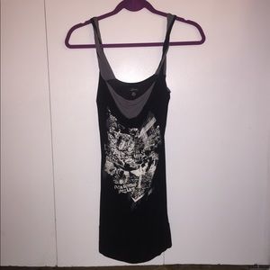 Guess Graphic Tank Top, Black