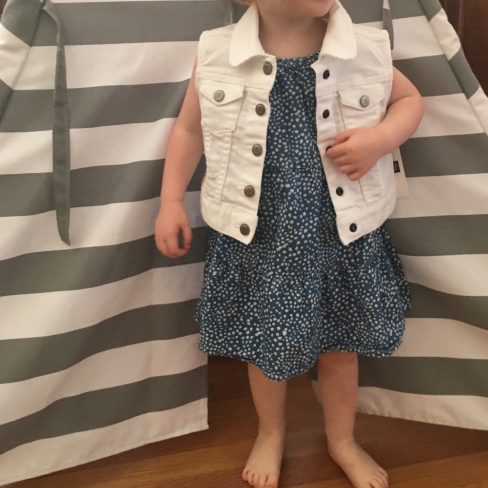 Gap dress and vest.