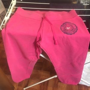 Pink Victoria's Secret capri sweatpants