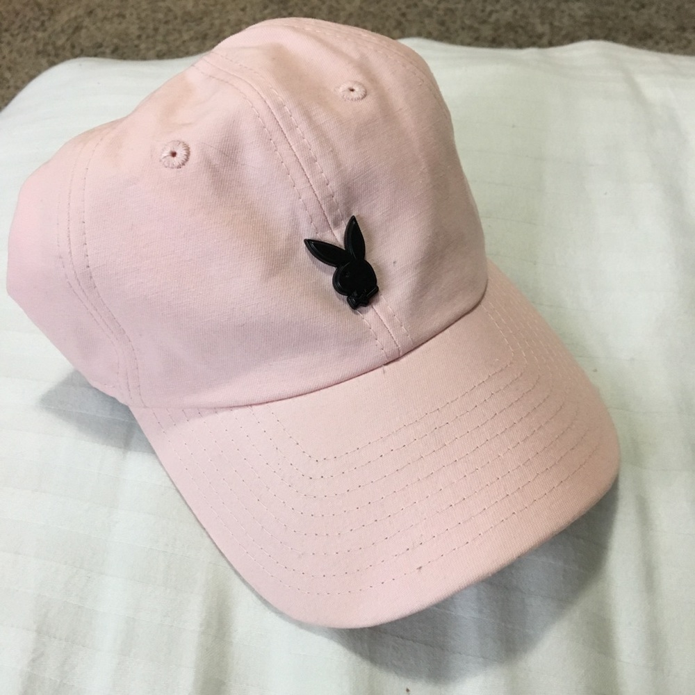 Baby pink Playboy symbol hat