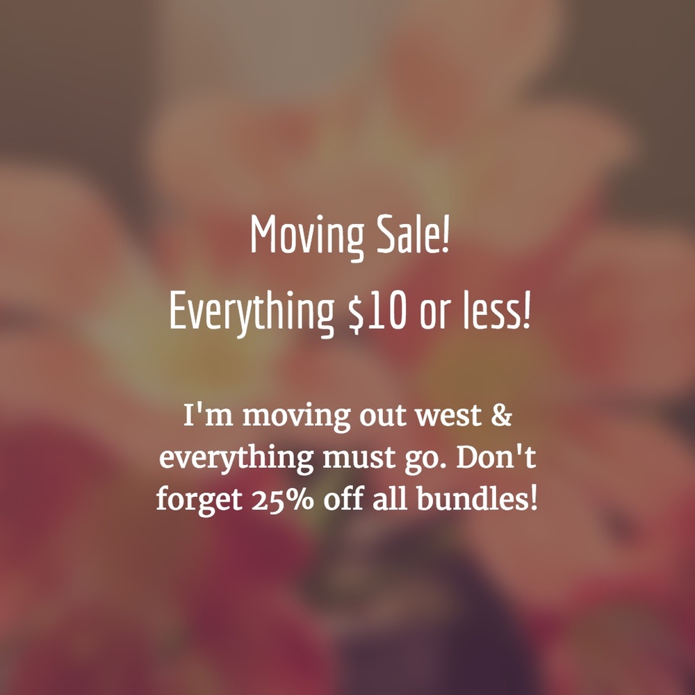 Moving sale! All must go!