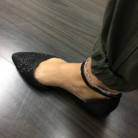 Silver glitter pointed toe flat - Picture 4 of 4