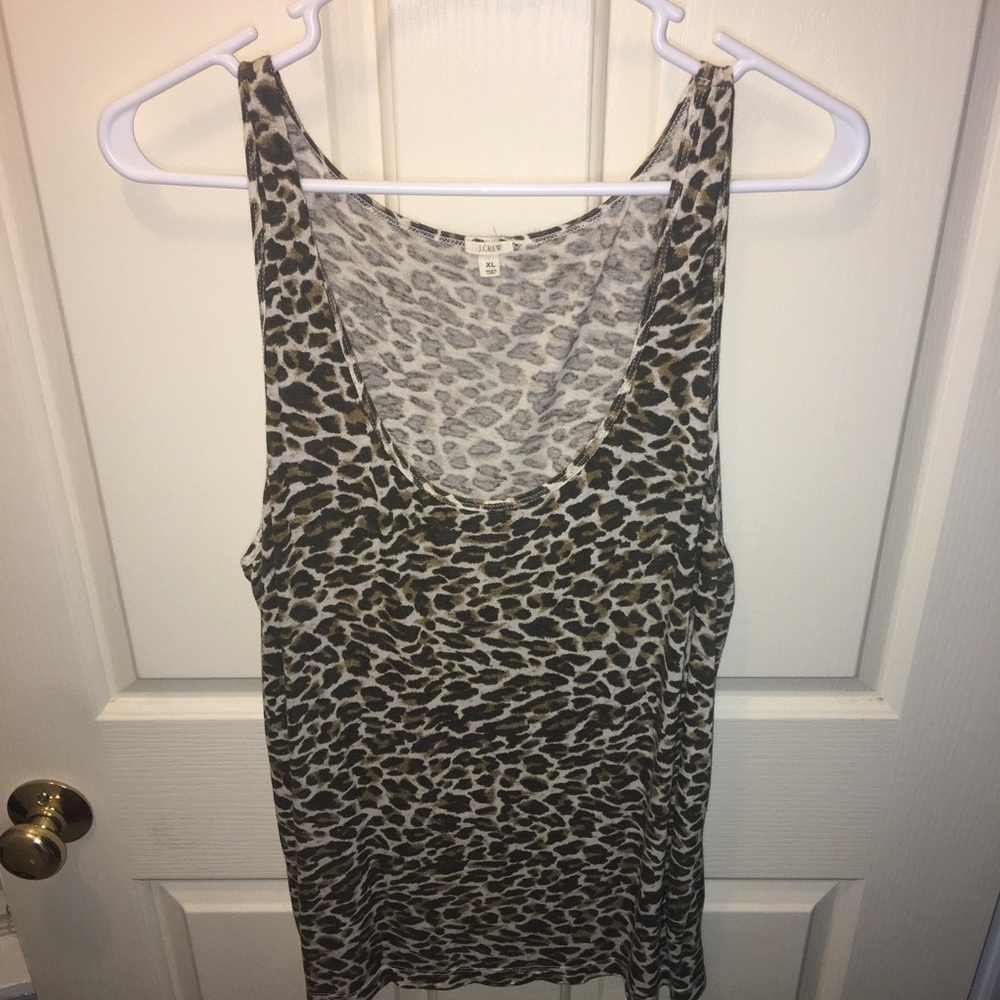J. Crew cheetah/leopard print tank top