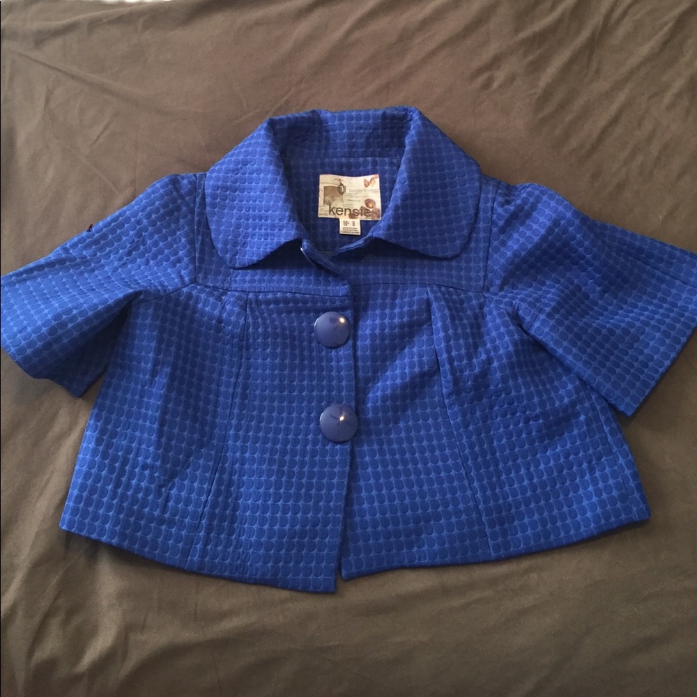 Blue Cropped Jacket