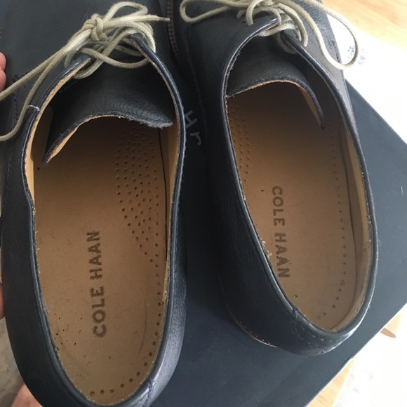 Cole haan dark blue leather men\'s shoes main image 4