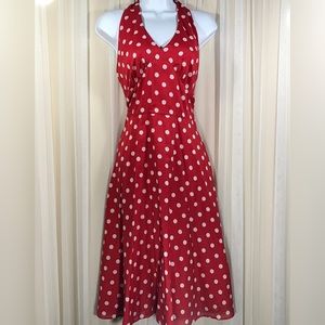 Jones New York Halter Dress Retro Pin Up style