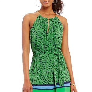 MMichael Kors Halter Chain Neck Belted Tunic