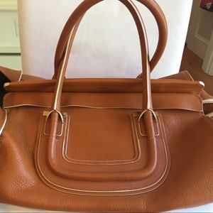 Tan Chloè Top Handle Satchel.