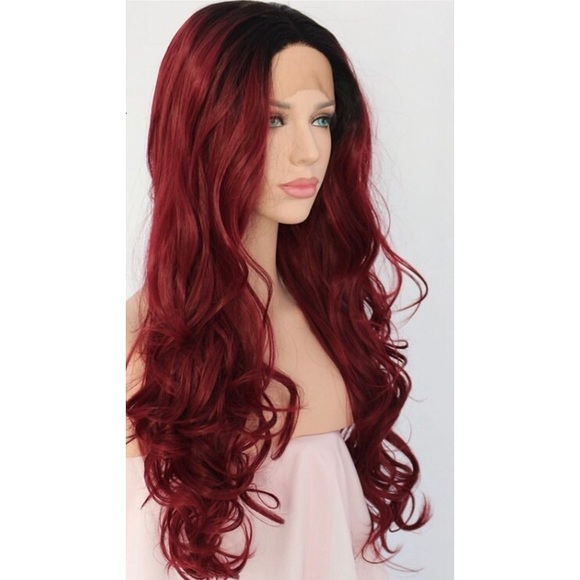 Wine Ombré Lace Front Wig - Picture 2 of 7