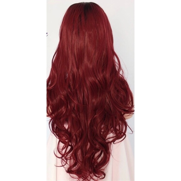 Wine Ombré Lace Front Wig - Picture 6 of 7