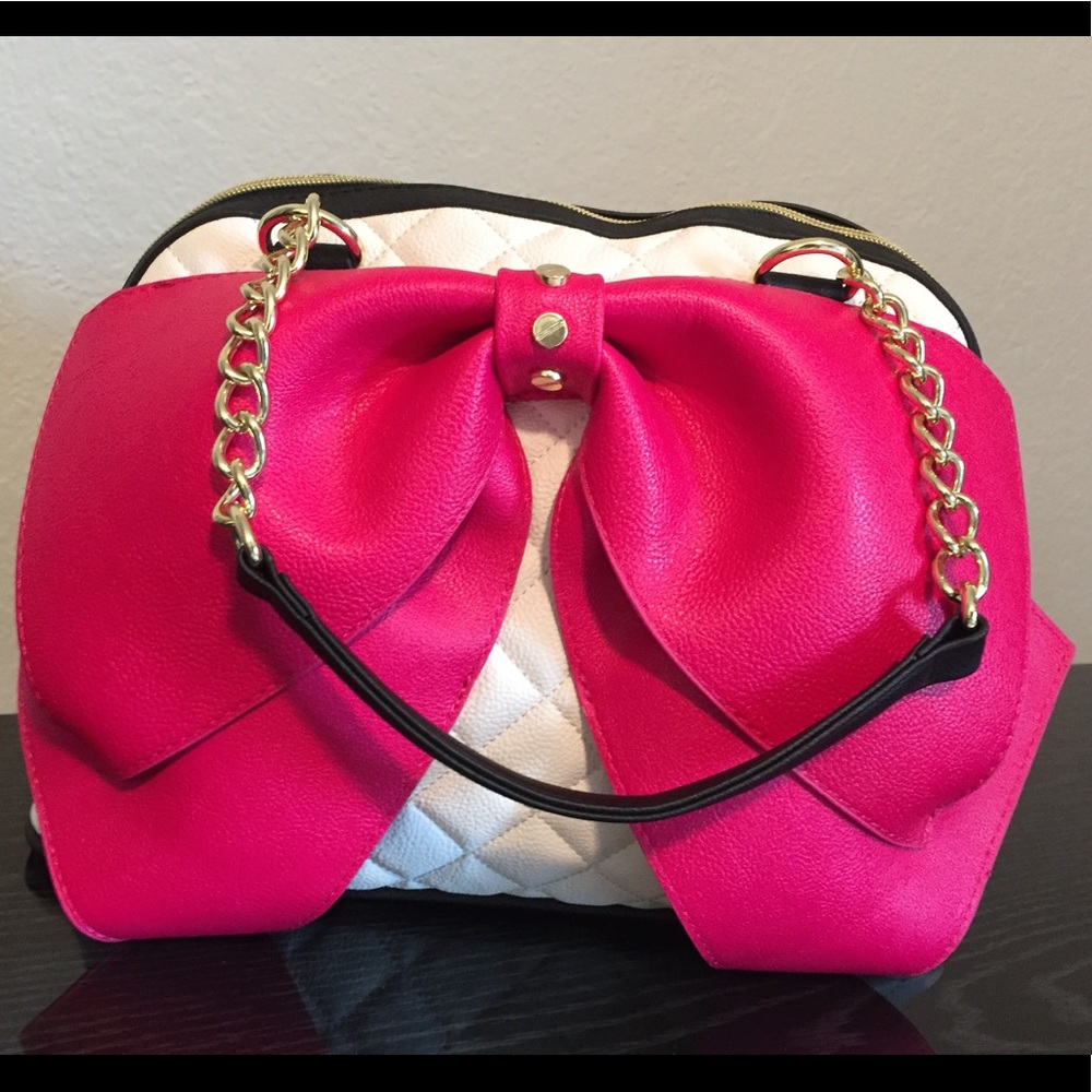 Betsey Johnson BOW-NANZA Dome Satchel Purse