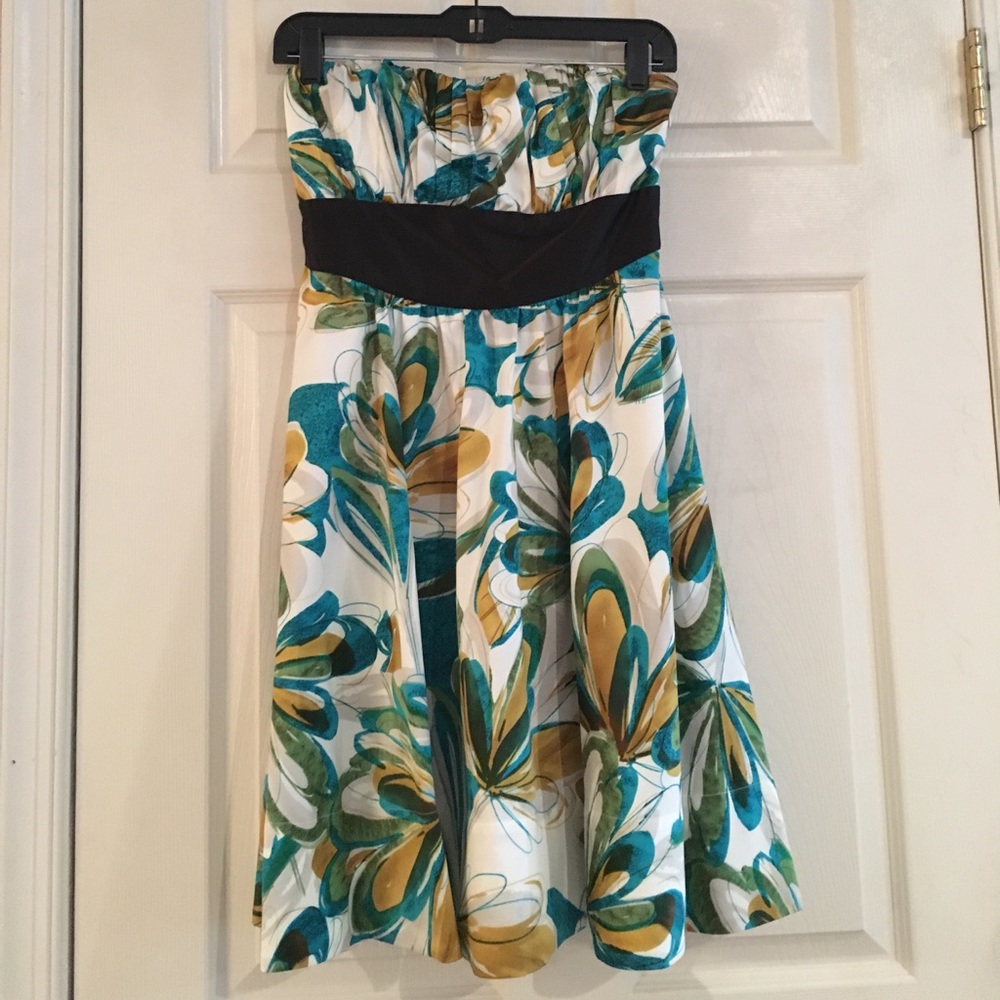 The Limited strapless floral dress