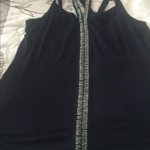 Tank top with bead work