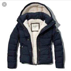 Abercrombie and Fitch Sherpa Lined Puffer Coat