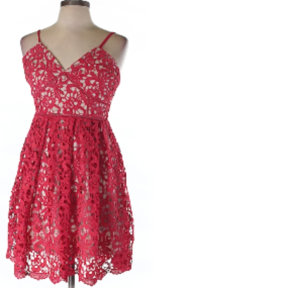 Red lace dress