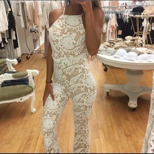 White lace jumpsuit