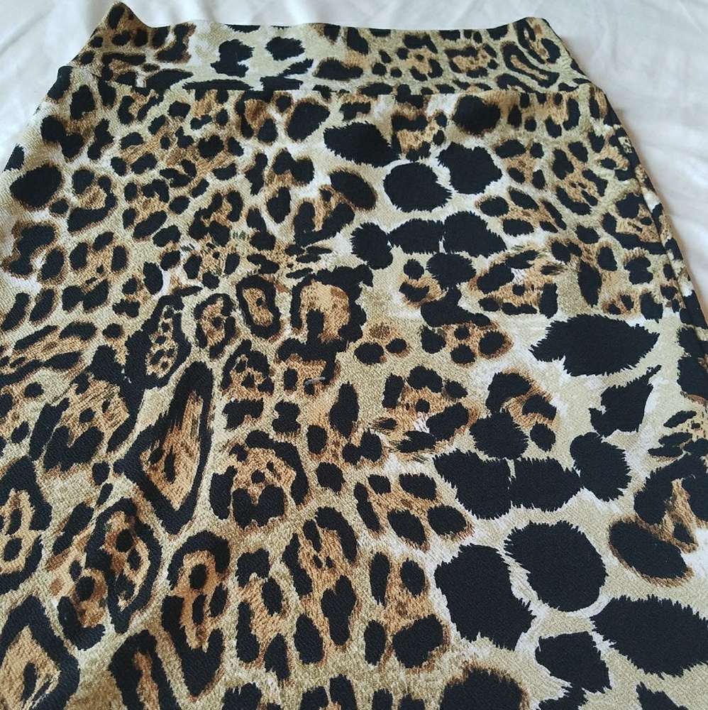 Lularoe cheetah print cassie skirt