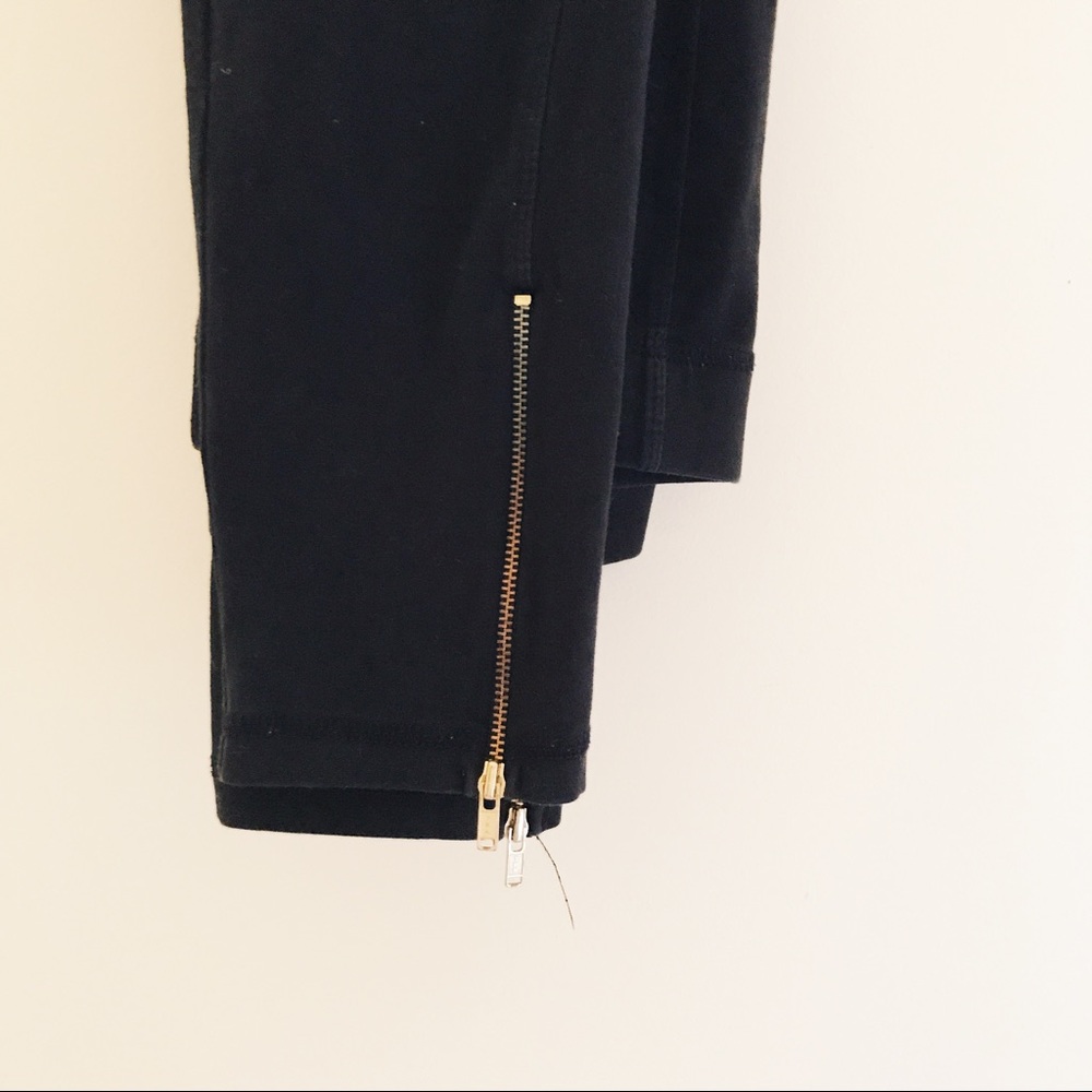J.Crew black leggings w/  zipper detailing
