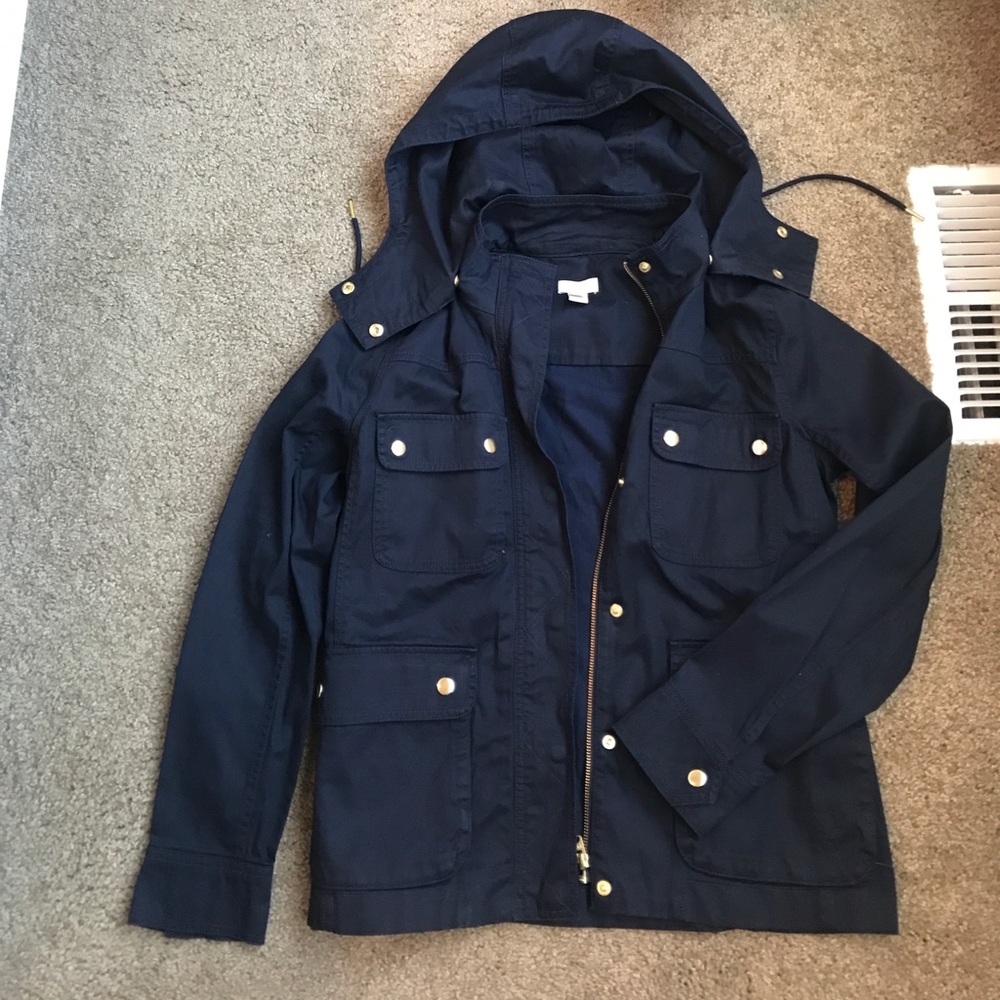 JCrew Navy Bomber Jacket (never been worn)