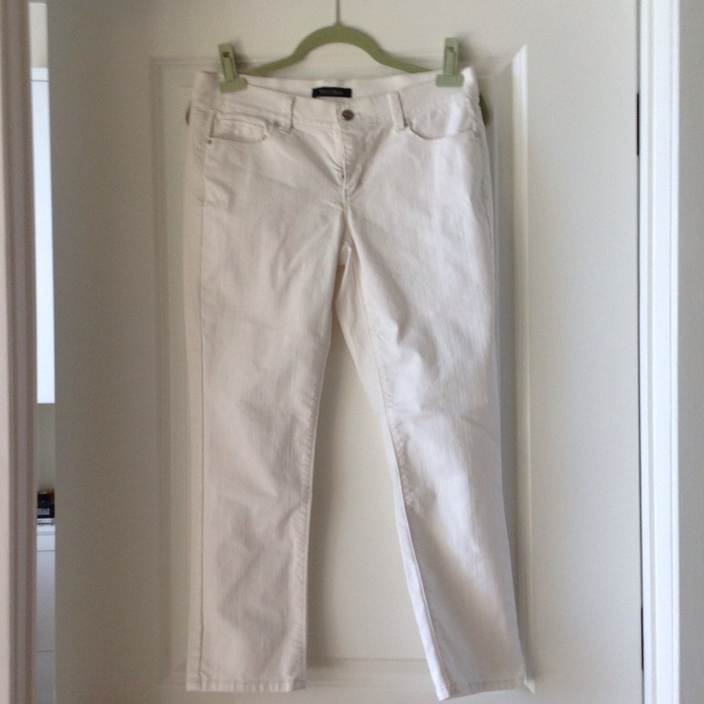 White Cropped Skinny Jeans