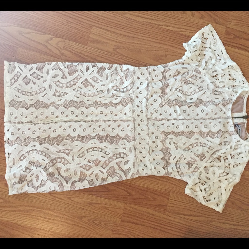 White embroidered dress from PepperMayo.