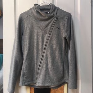 Puma sweatshirt asymmetric zipper