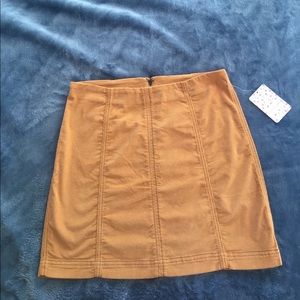 New Free People Golden corduroy skirt size 10