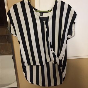 black and white striped shirt