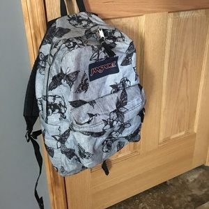 GREY FLORAL JANSPORT BAG