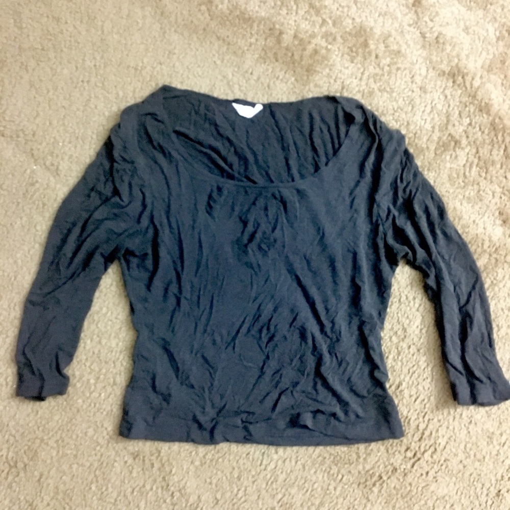 🐾Basic Black Tee - Viscose 3/4 Sleeve