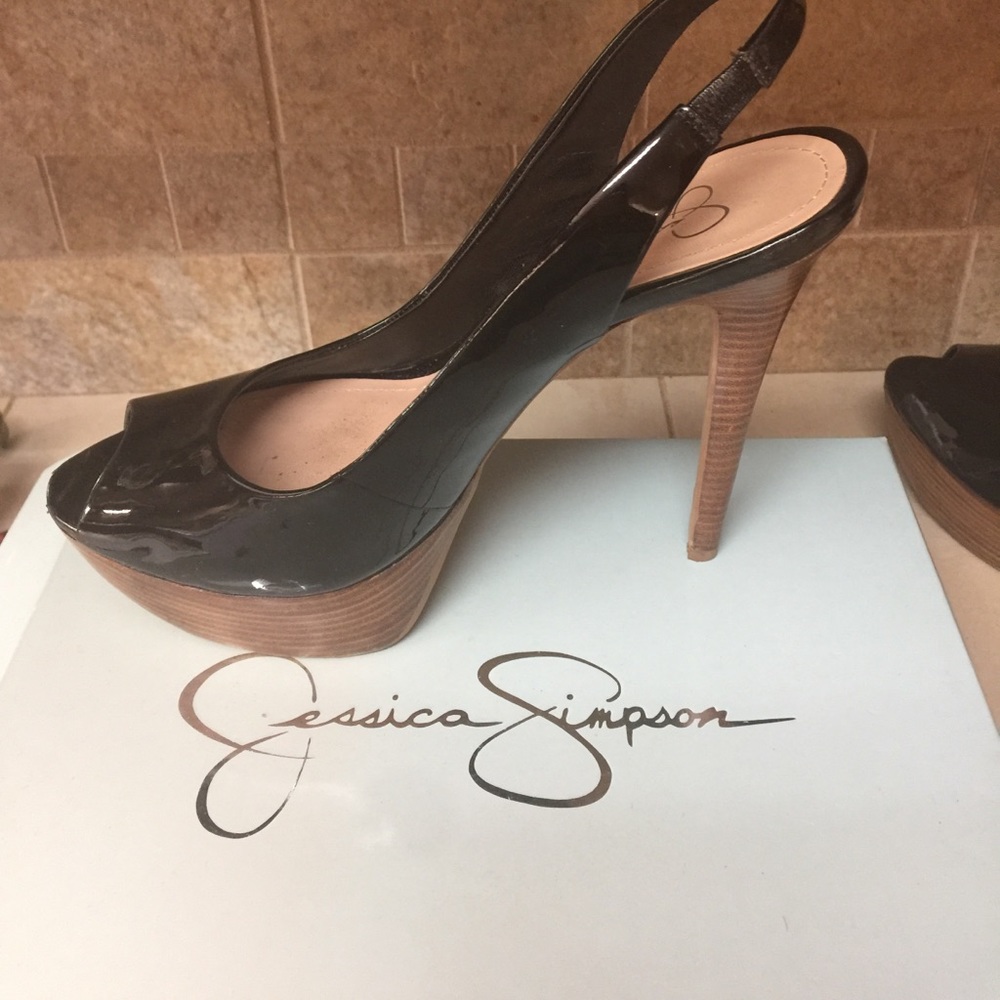 Jessica Simpson platform slingback heels