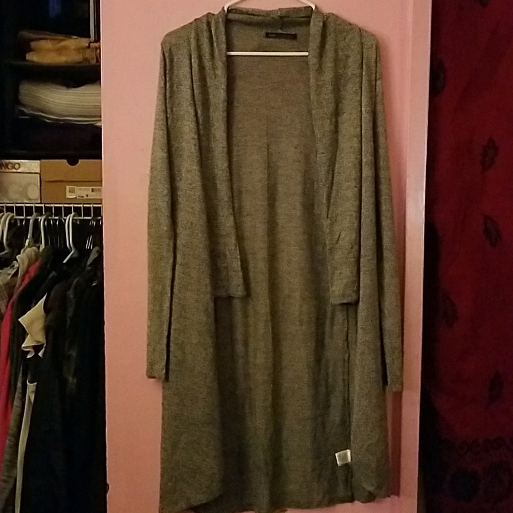 Long gray cardigan