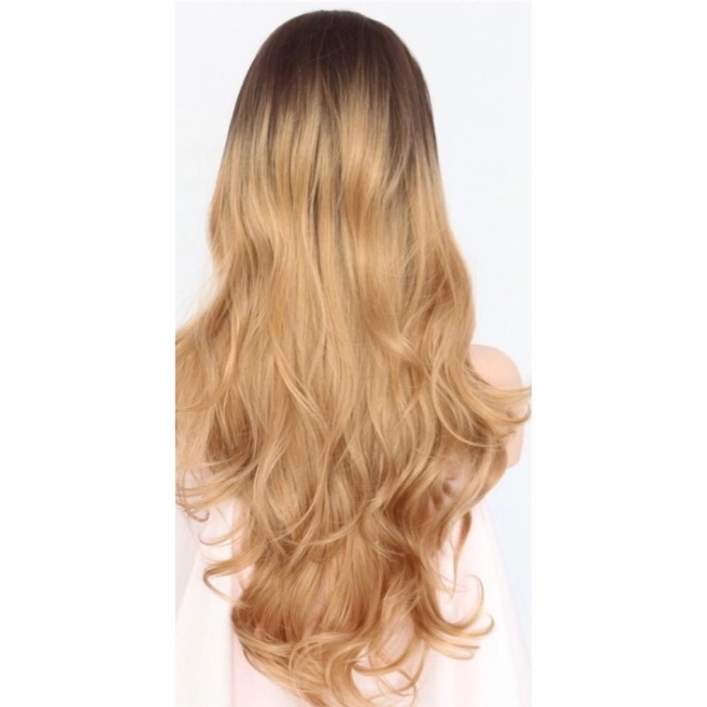 Body Wave Dark Brown Roots Ombre Lace Front Wig - Picture 4 of 6
