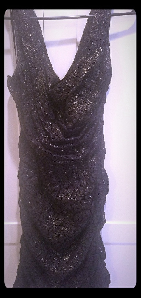 Black and Gold Cocktail Dress