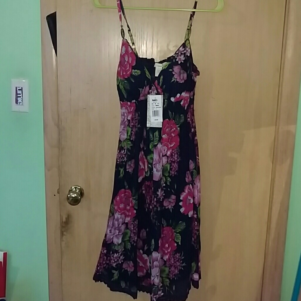 Navy floral dress