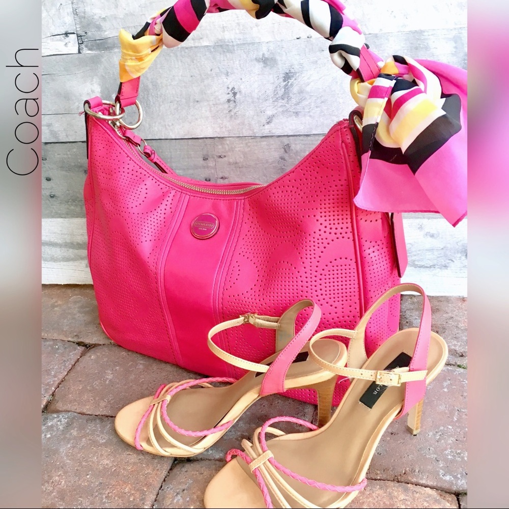 COACH-Perforated signature C in Watermelon