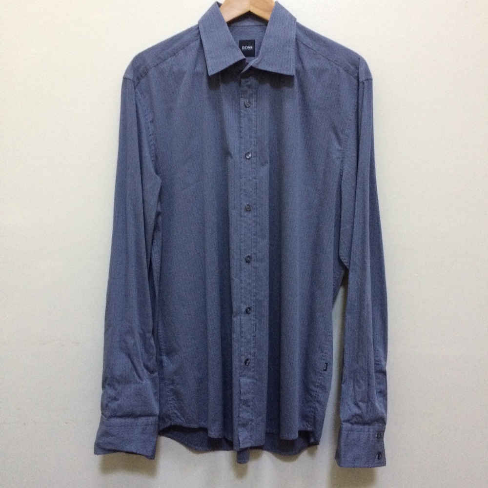 Gray Hugo Boss Designer Dress Shirt