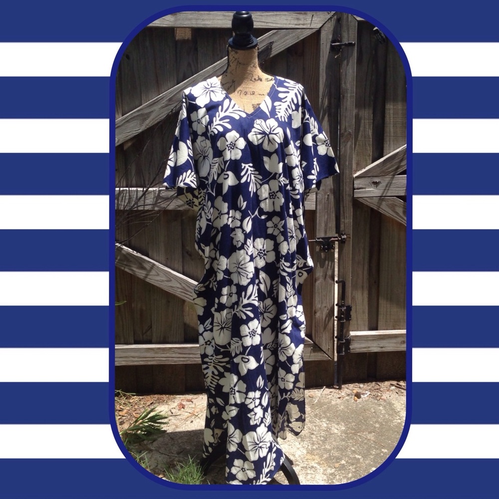 LaSala Originals Hawaiian Muumuu Kaftan Dress 2X