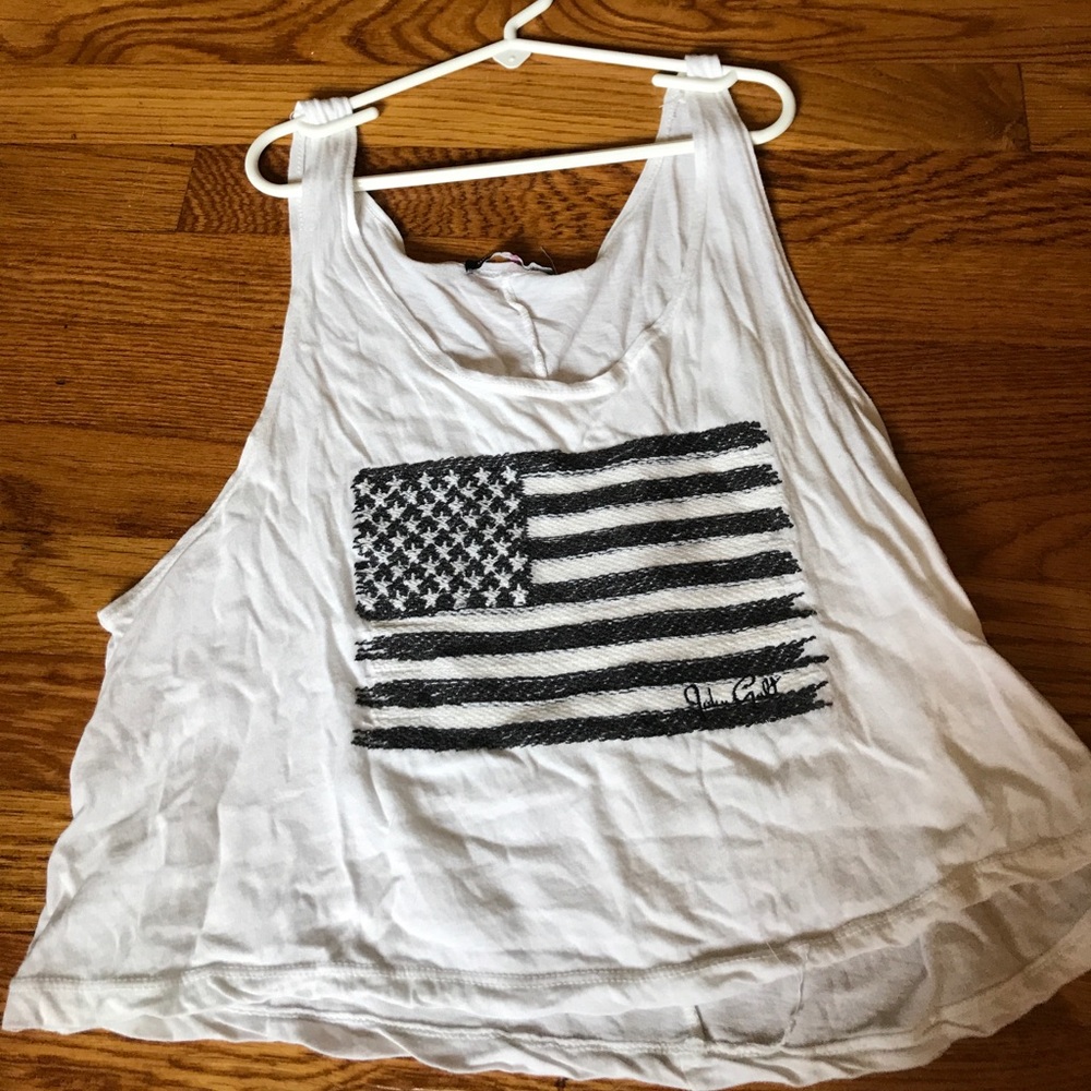 Brandy flag crop tank
