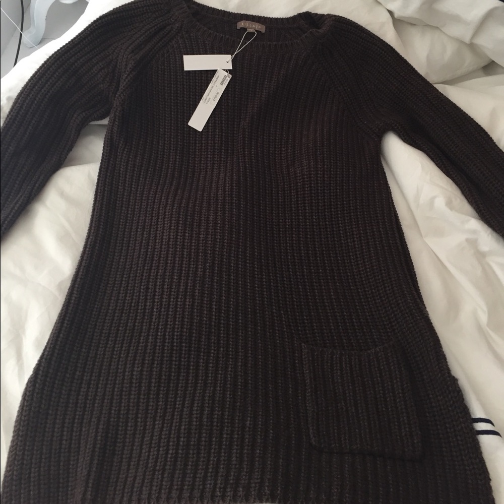 Brown Cashmere Tunic Sweater