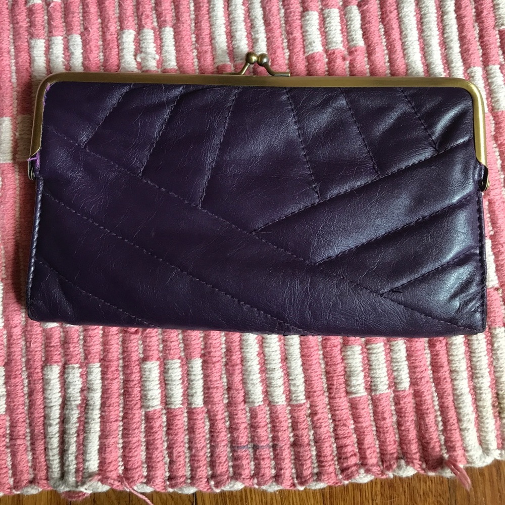 Royal purple clutch wallet