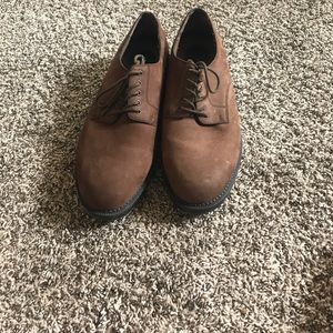 Brown dress shoes.