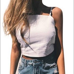Crop Tie Back Halter Top