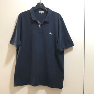 Burberry Dark Blue Short Sleeve Polo Shirt