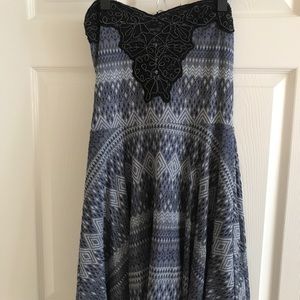 Free people blue patterned dress