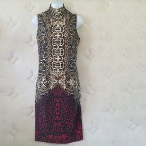 Venus leopard print midi dress