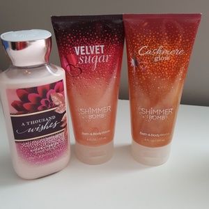 Bath and Body Works Body Lotion & 2 Shimmer Bombs