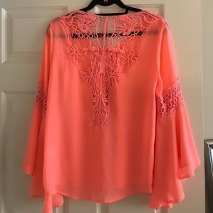 Lace pink top