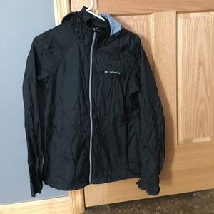 COLUMBIA THIN BLACK RAIN JACKET