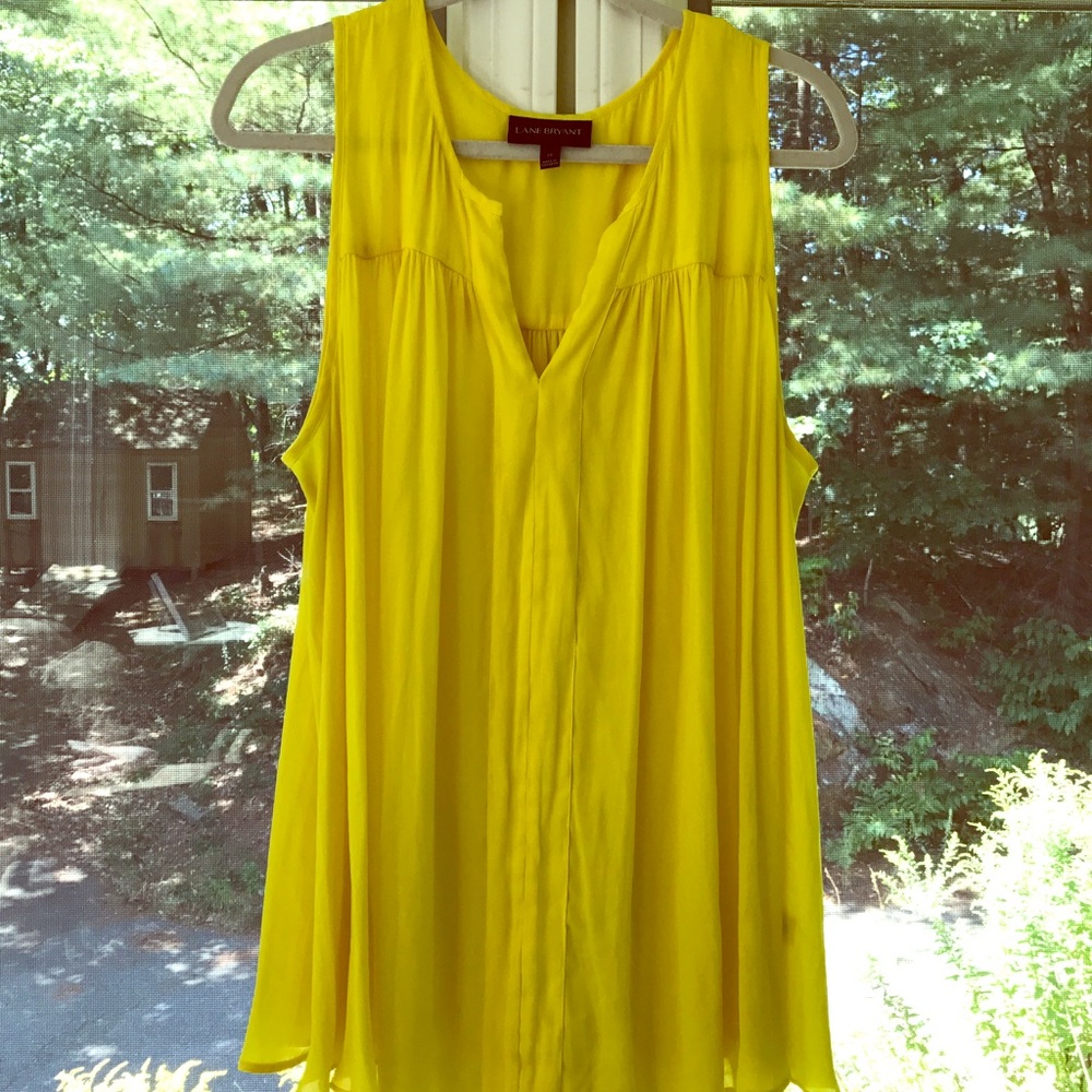 Lane Bryant Yellow Tank Blouse